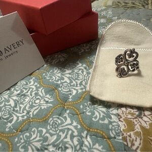 James Avery Silver Scroll Heart Ring